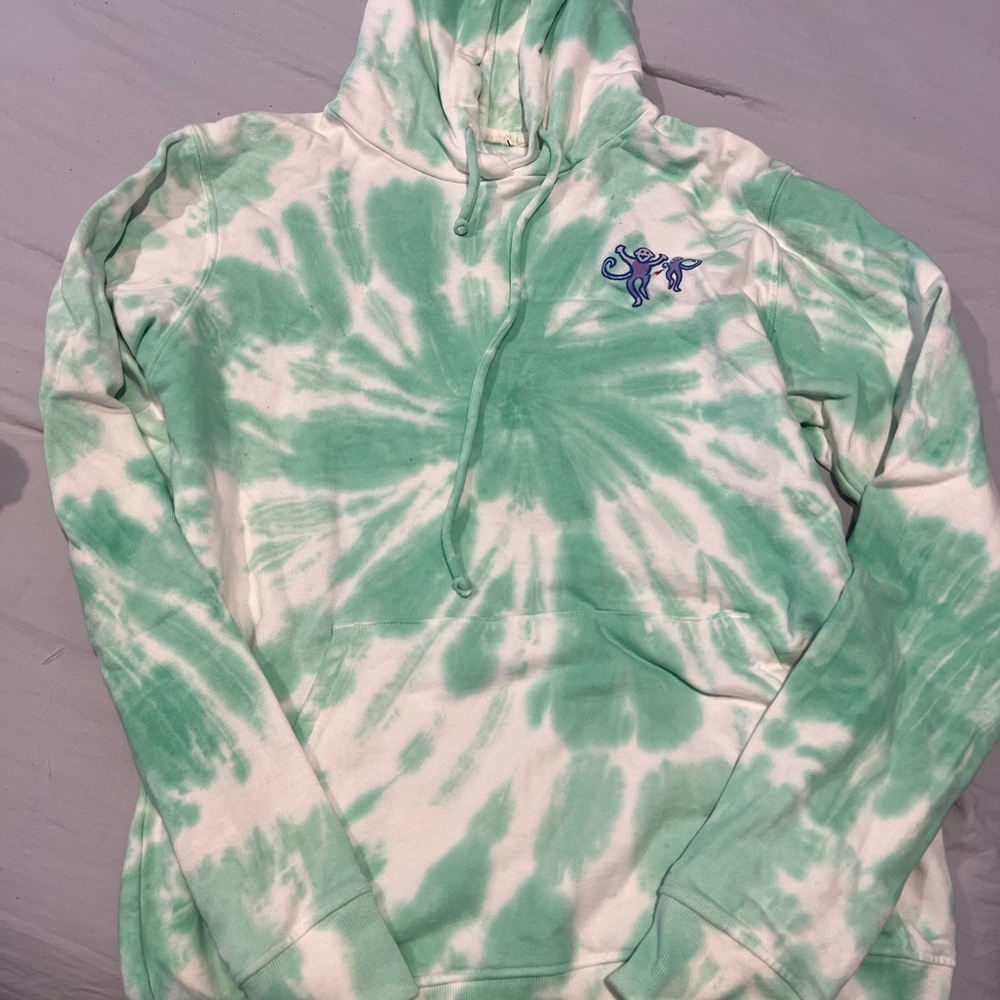 Roller Rabbit Green and White Tie-Dye Hoodie